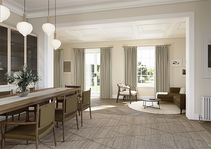 The British Stripe Co. Elizabeth, Derwent No.1 - Made to Measure Curtains - Image 7